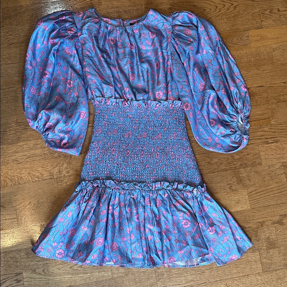 Cynthia Rowley Blue and Pink Floral Dress